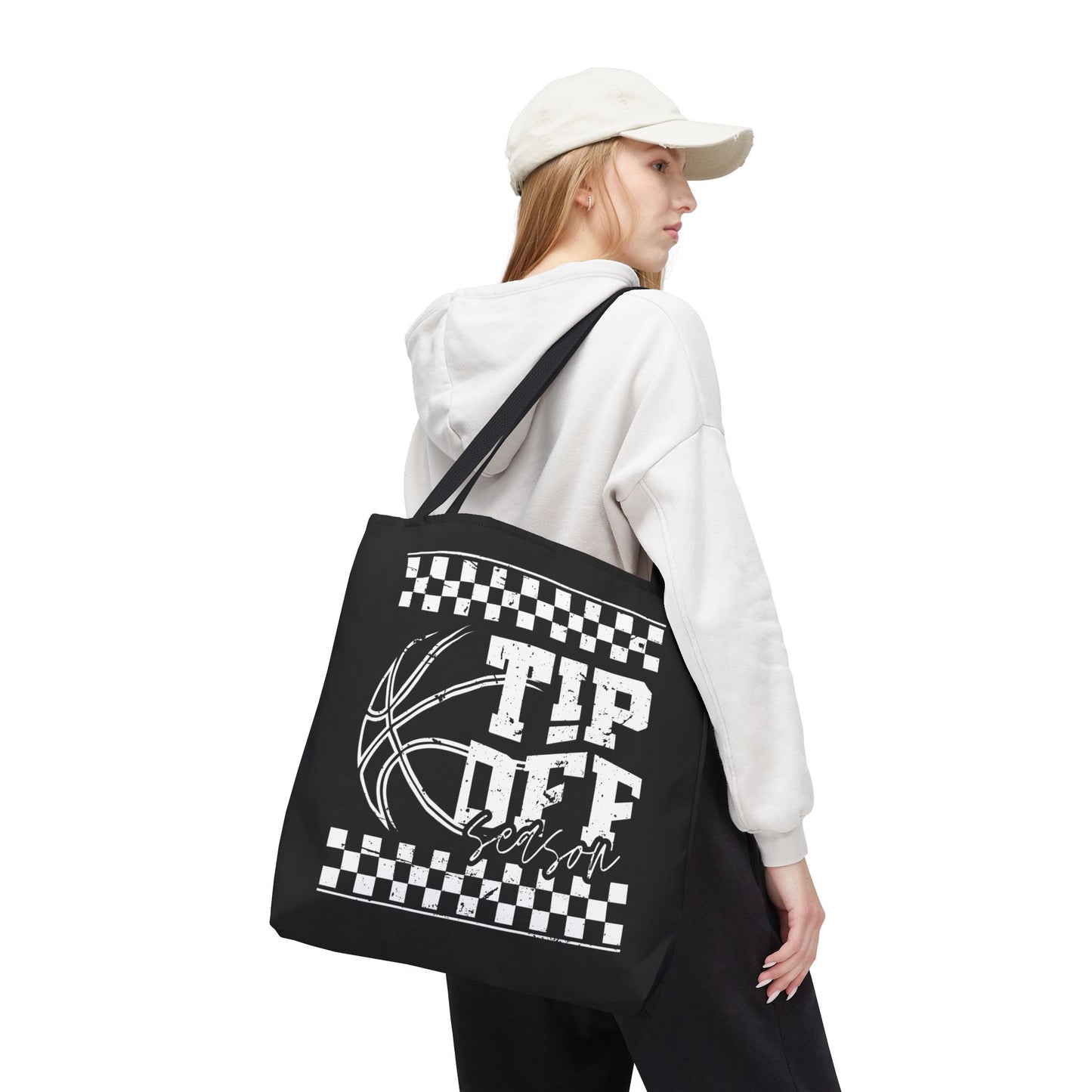 Tip-Off Season Retro Basketball Tote Bag – Vintage Style Game Day Carry-All