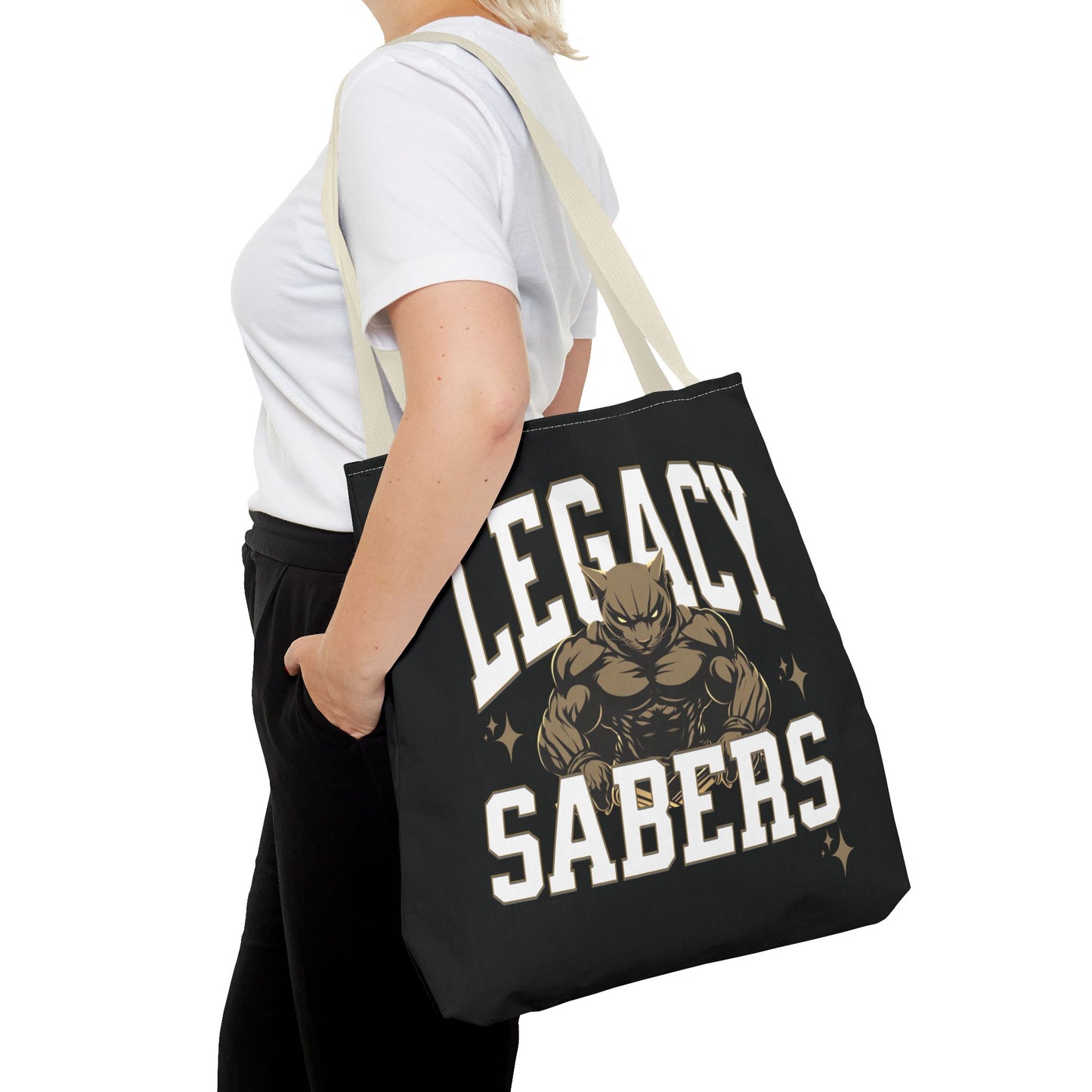 Personalized Muscle Mascot Game Day Tote – Custom School Colors & Bold Collegiate Design