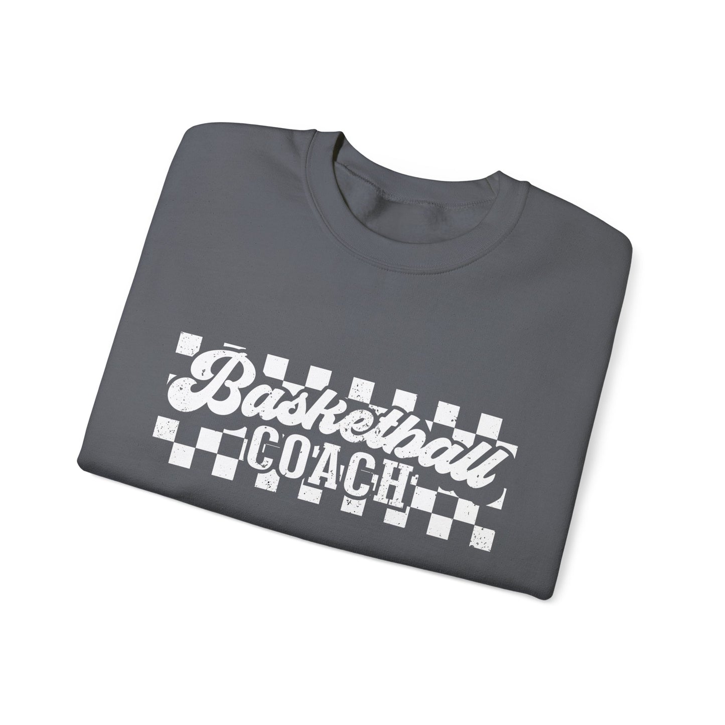Personalized Retro Basketball Crewneck Sweatshirt – Vintage Checkered Design
