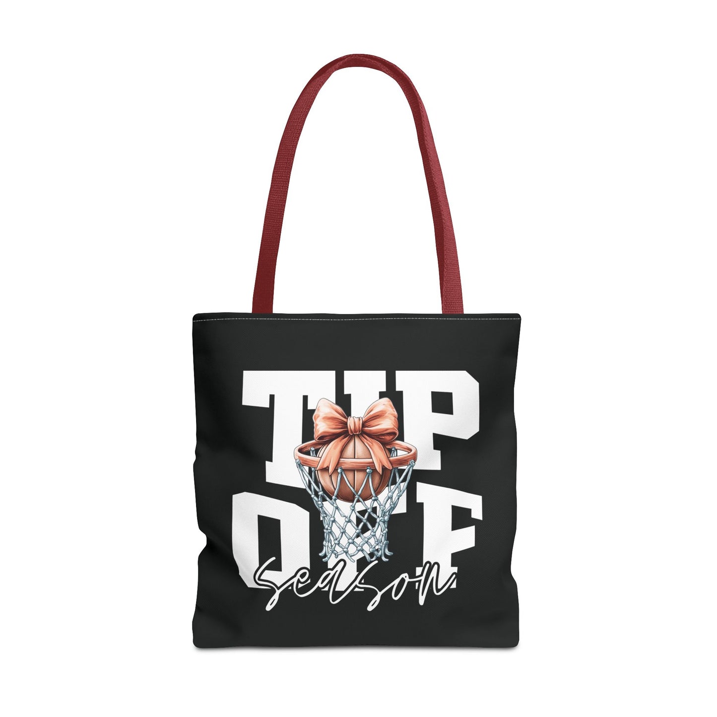 Tip-Off Season Vintage Basketball Tote Bag – Retro Coquette Bow Style