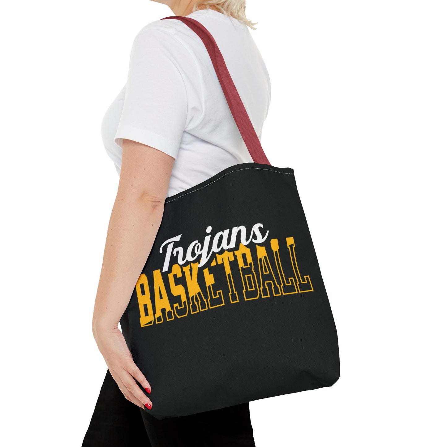 Custom Team Mascot Tote Bag – Personalized School Colors & Half-Solid, Half-Outline Text