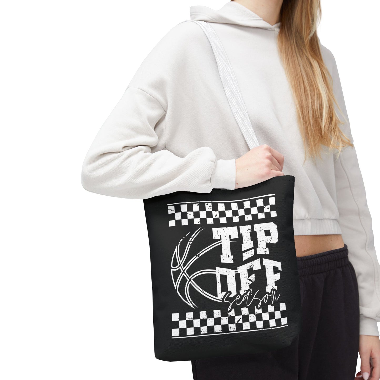 Tip-Off Season Retro Basketball Tote Bag – Vintage Style Game Day Carry-All