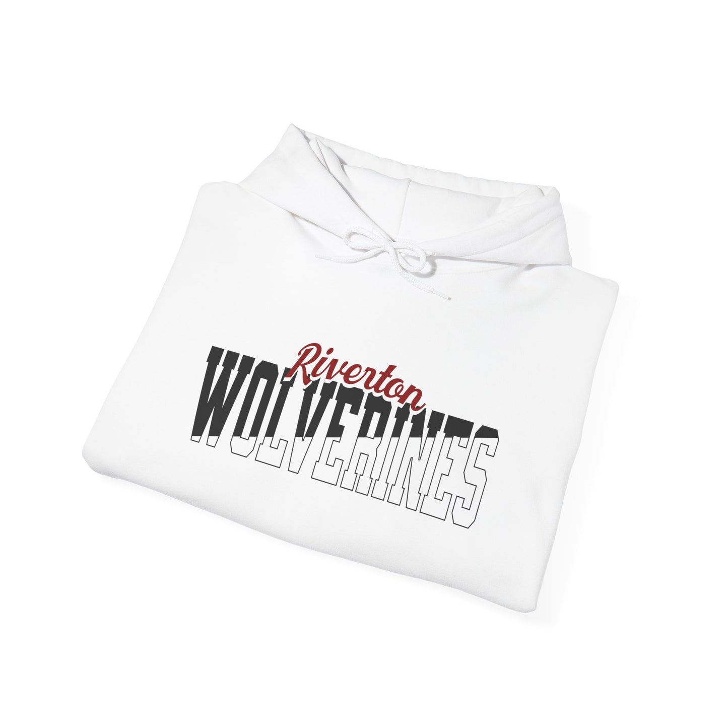 Custom Team Mascot Hoodie – Personalized School Colors & Half-Solid, Half-Outline Text