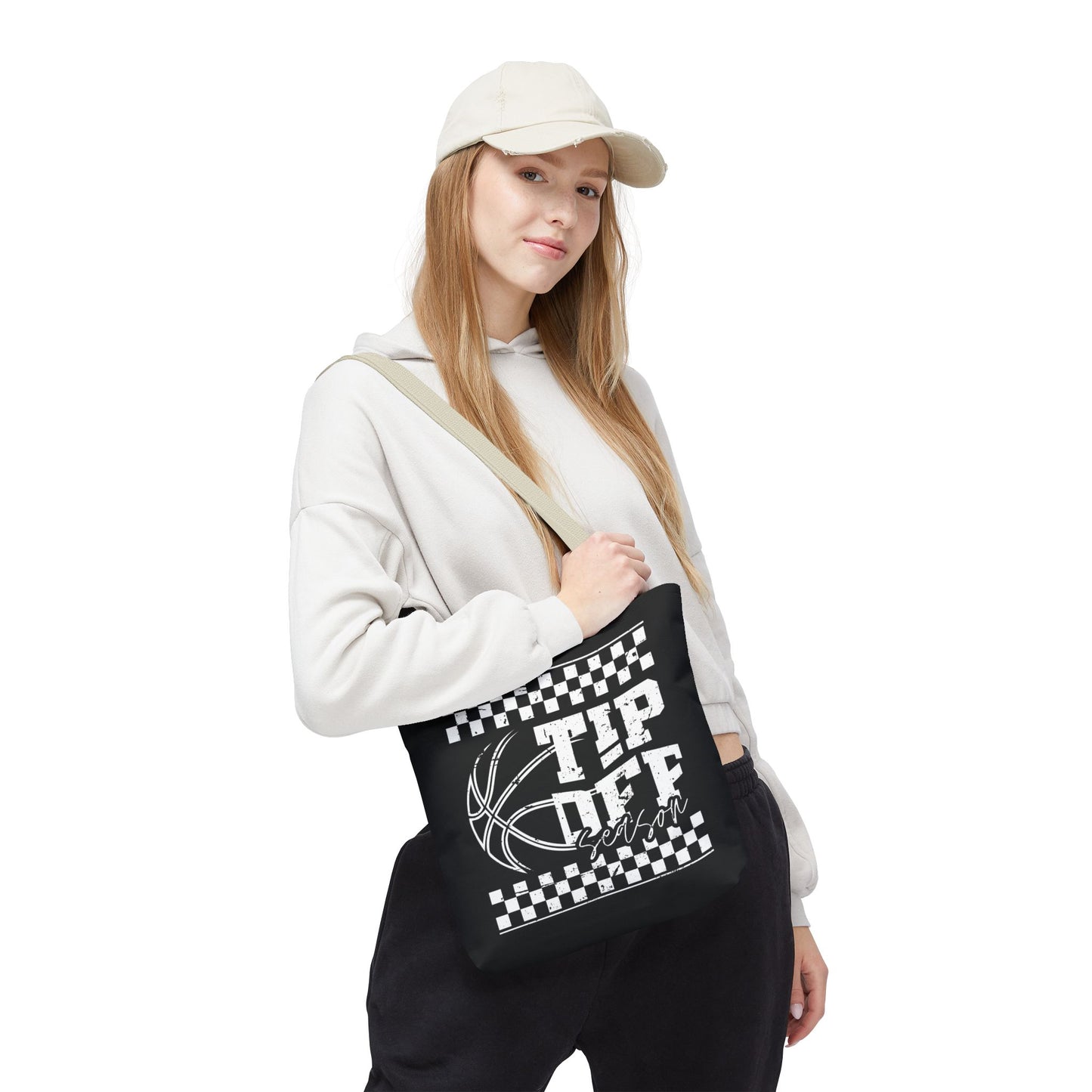 Tip-Off Season Retro Basketball Tote Bag – Vintage Style Game Day Carry-All
