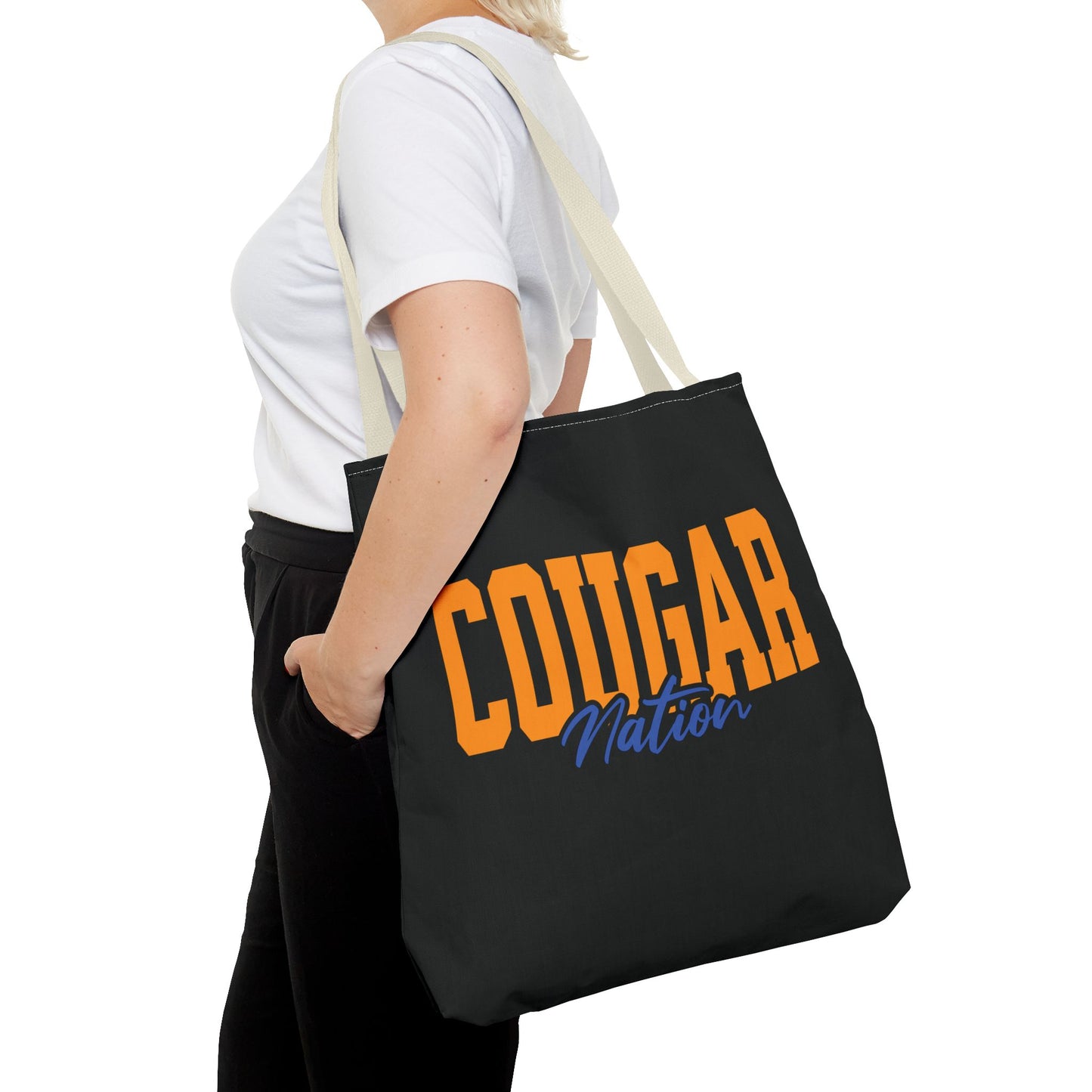 Personalized Team Mascot Nation Game Day Tote Bag – Custom School Colors & Collegiate Font