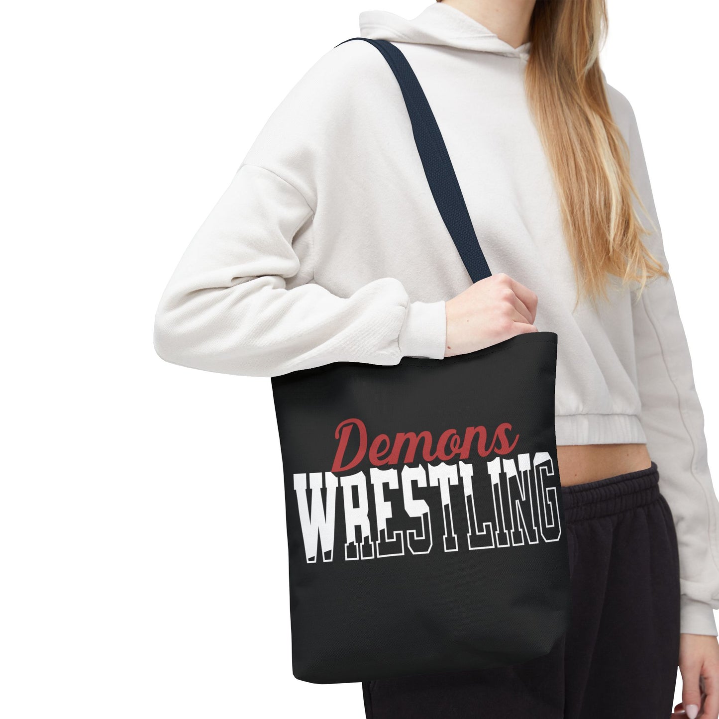 Personalized Wrestling Team Mascot Tote Bag – Custom School Colors & Bold Collegiate Design