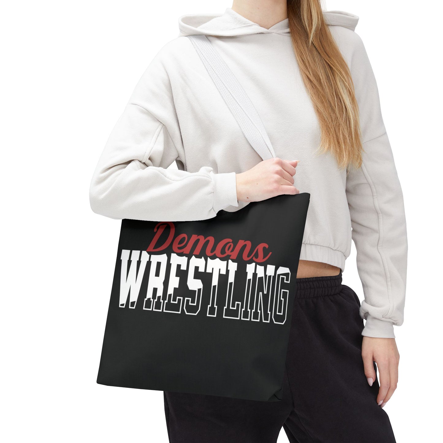 Personalized Wrestling Team Mascot Tote Bag – Custom School Colors & Bold Collegiate Design