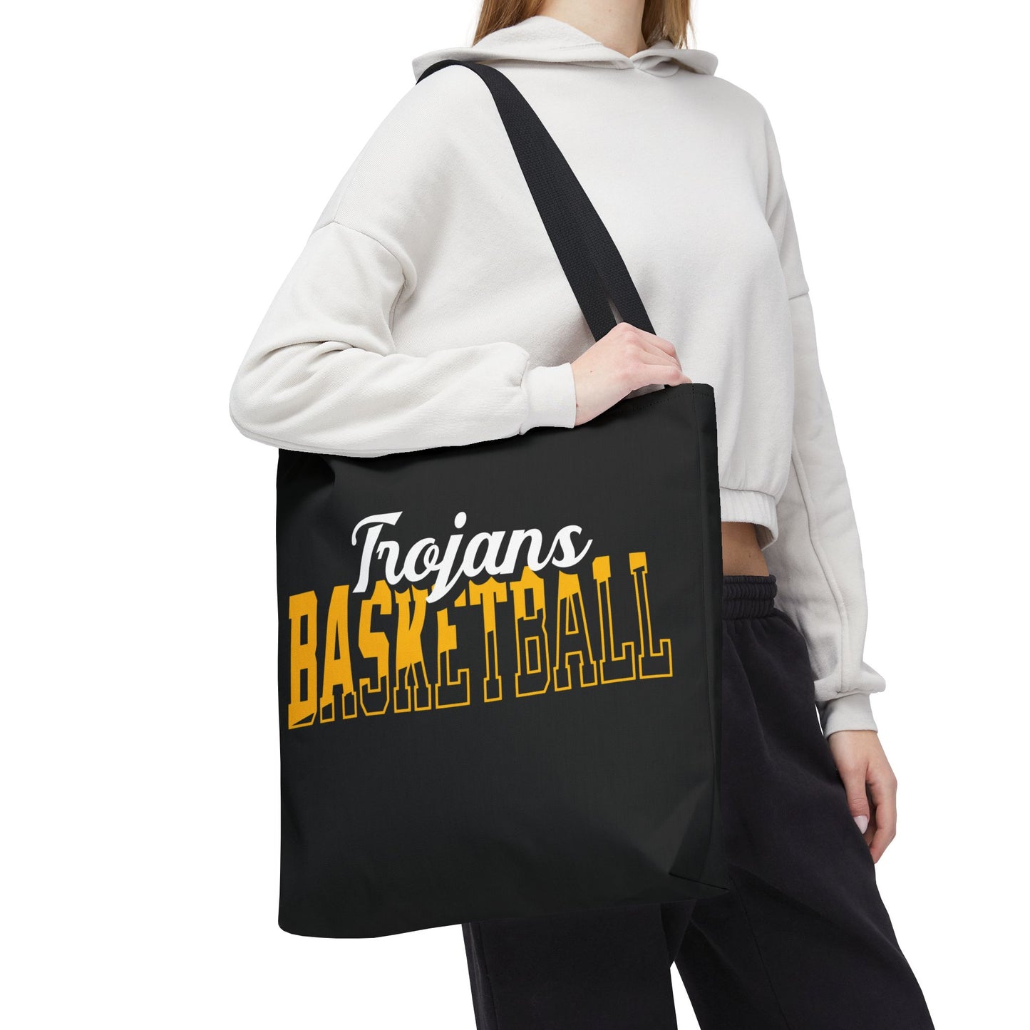Custom Team Mascot Tote Bag – Personalized School Colors & Half-Solid, Half-Outline Text