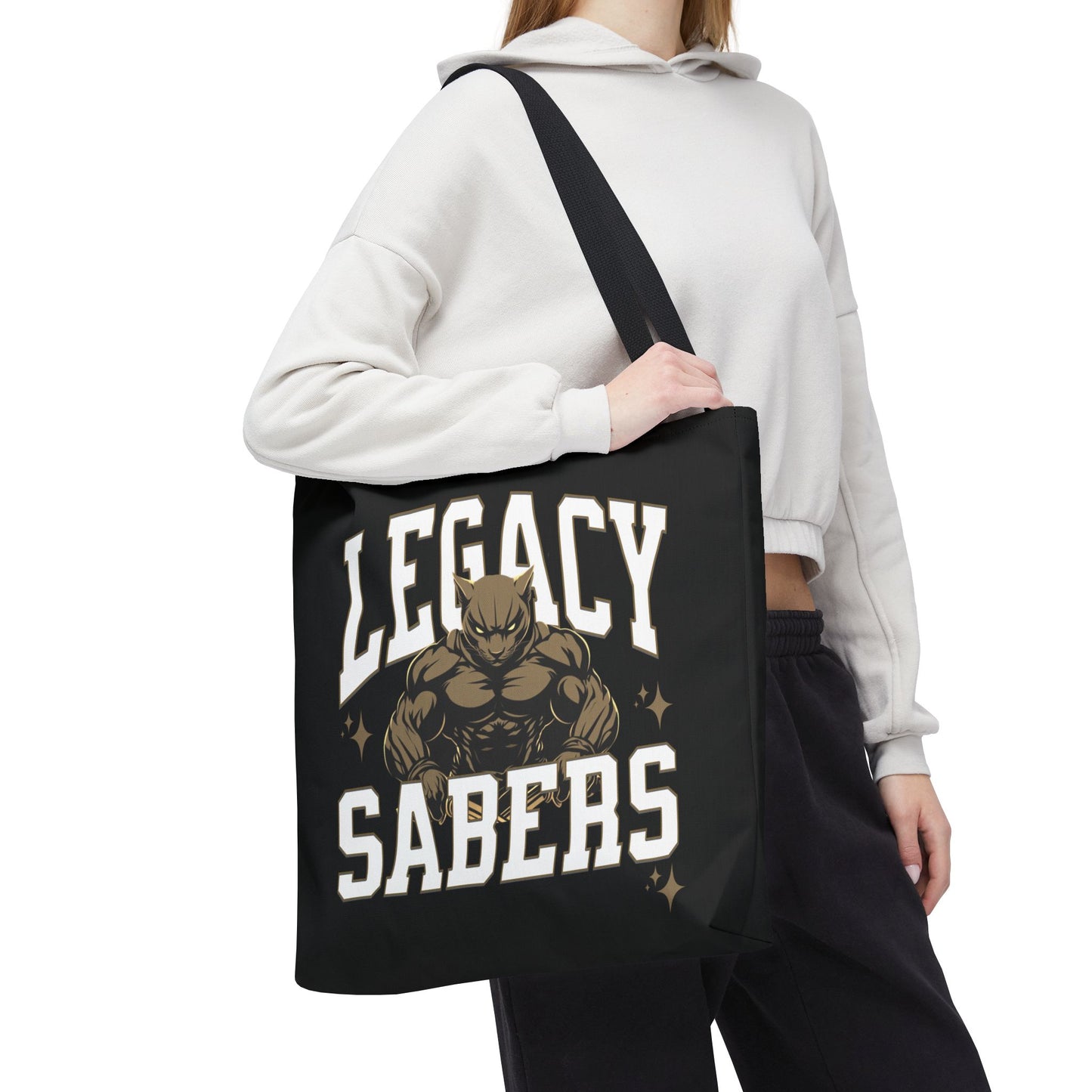 Personalized Muscle Mascot Game Day Tote – Custom School Colors & Bold Collegiate Design
