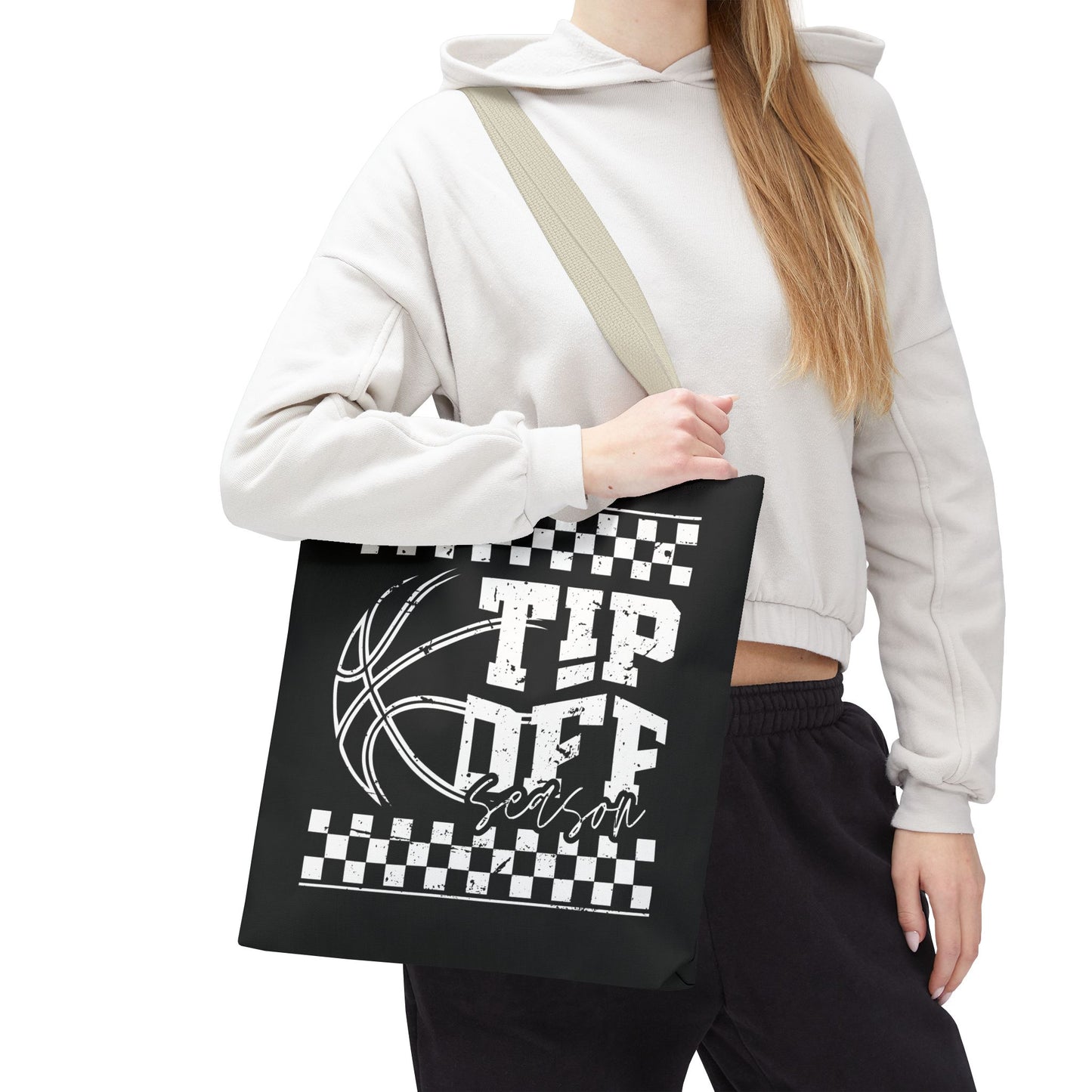 Tip-Off Season Retro Basketball Tote Bag – Vintage Style Game Day Carry-All