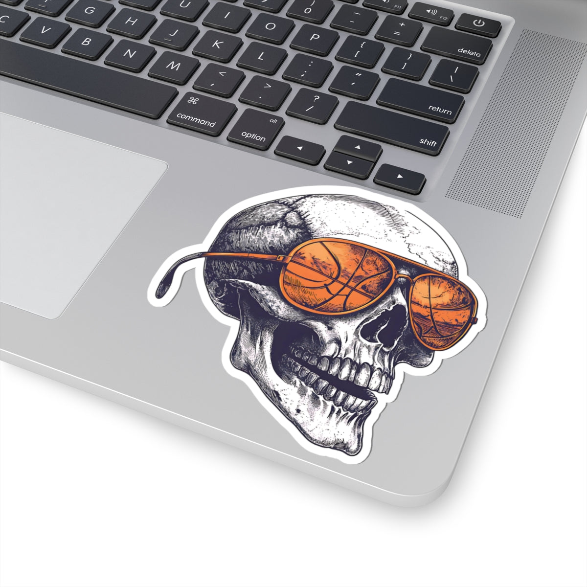 Cool Skull Basketball Kiss-Cut Stickers - Perfect for Sports Fans & Decor