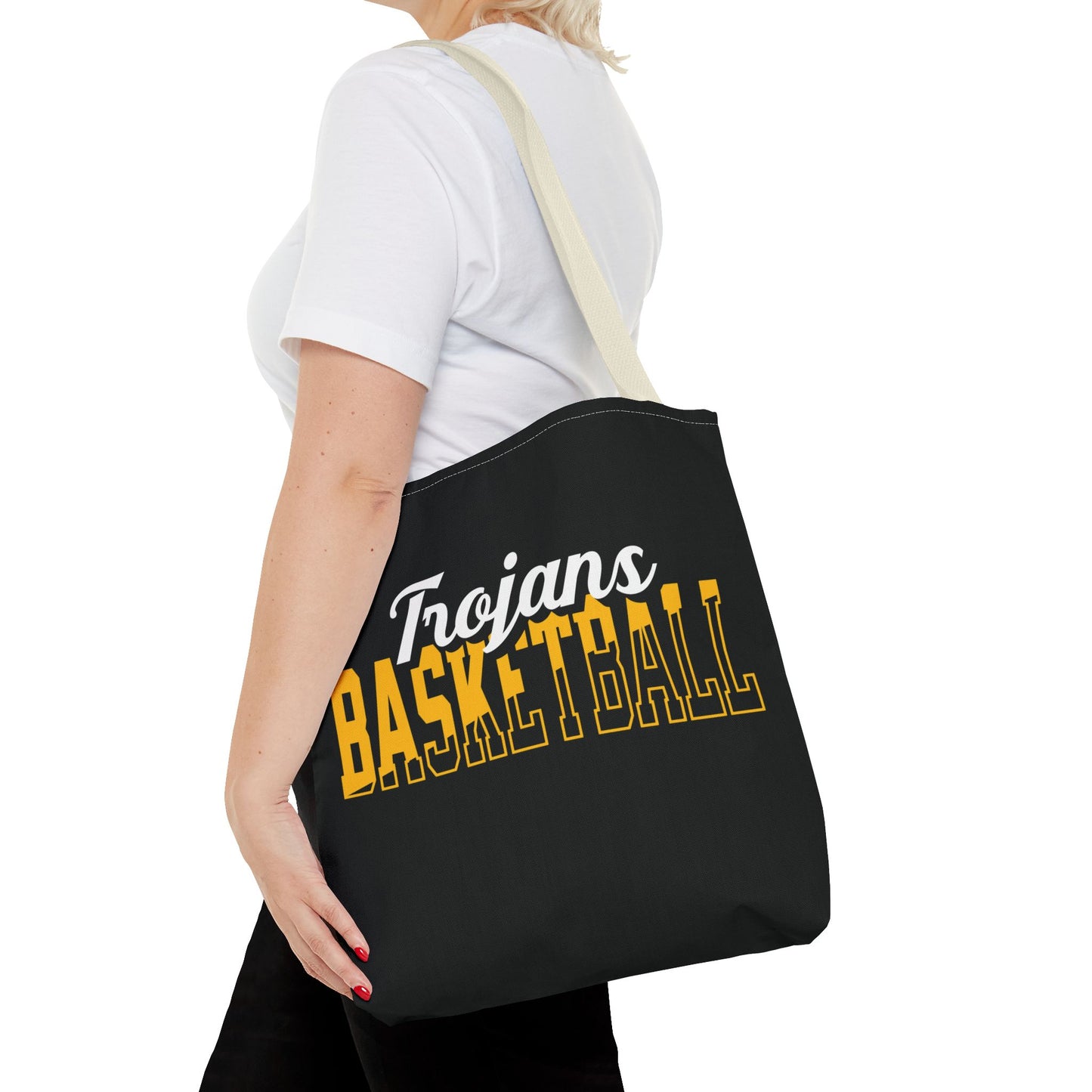 Custom Team Mascot Tote Bag – Personalized School Colors & Half-Solid, Half-Outline Text
