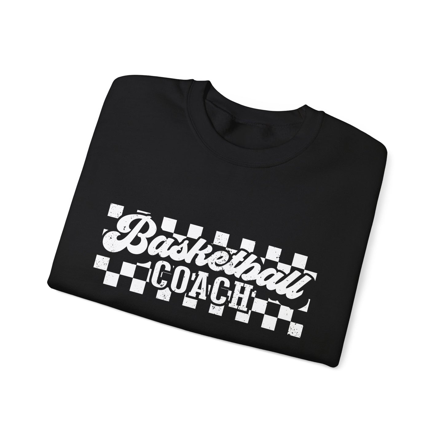 Personalized Retro Basketball Crewneck Sweatshirt – Vintage Checkered Design