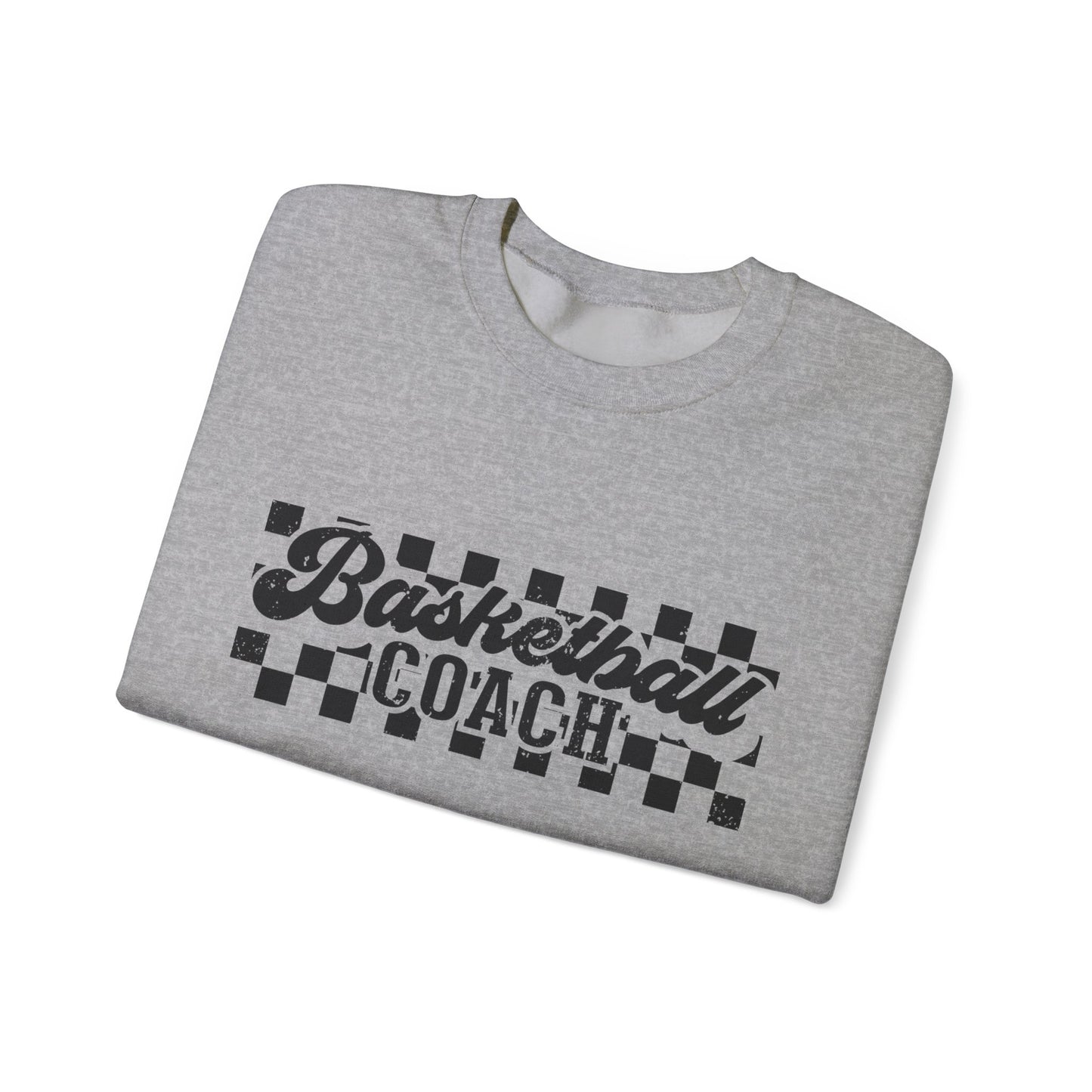 Personalized Retro Basketball Crewneck Sweatshirt – Vintage Checkered Design