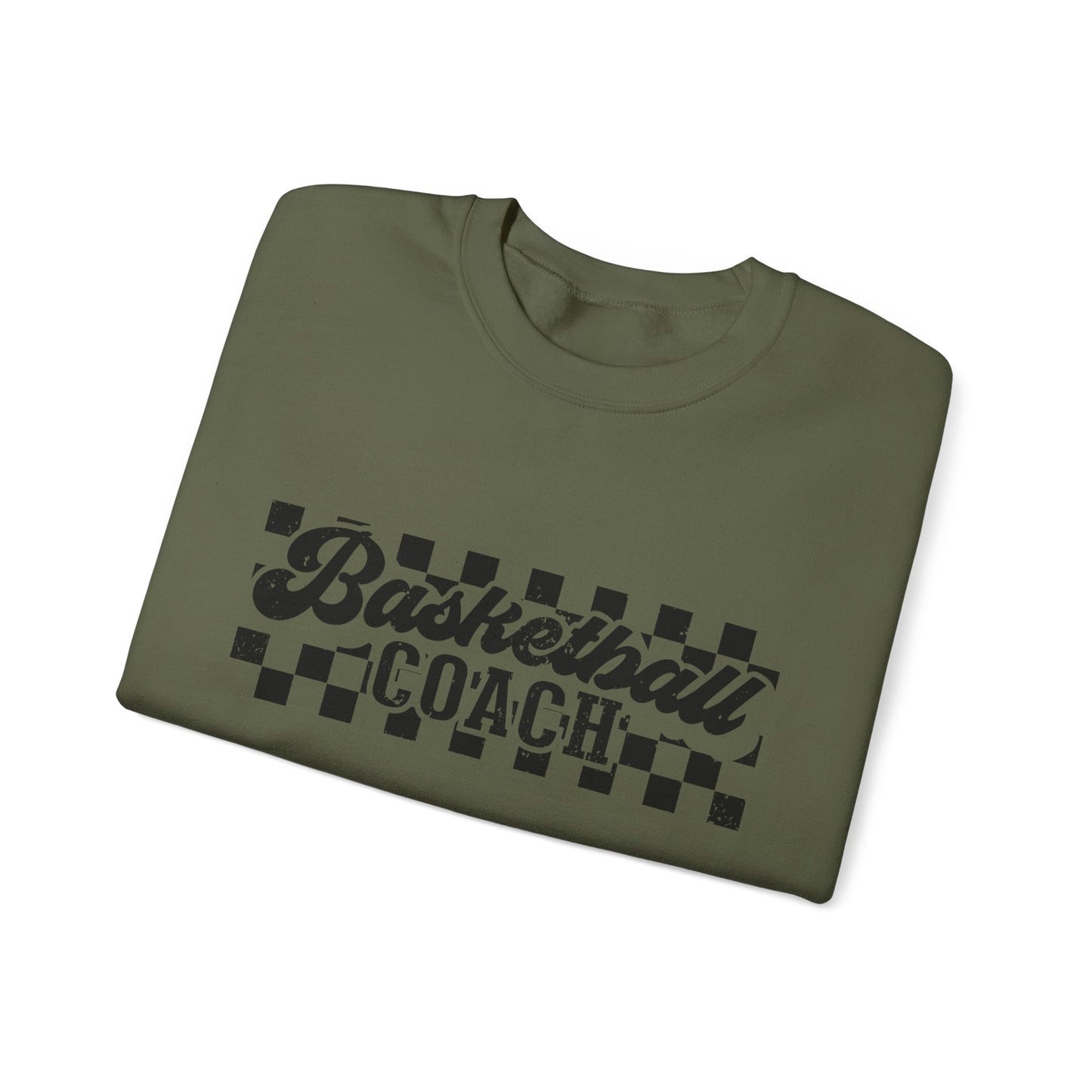Personalized Retro Basketball Crewneck Sweatshirt – Vintage Checkered Design
