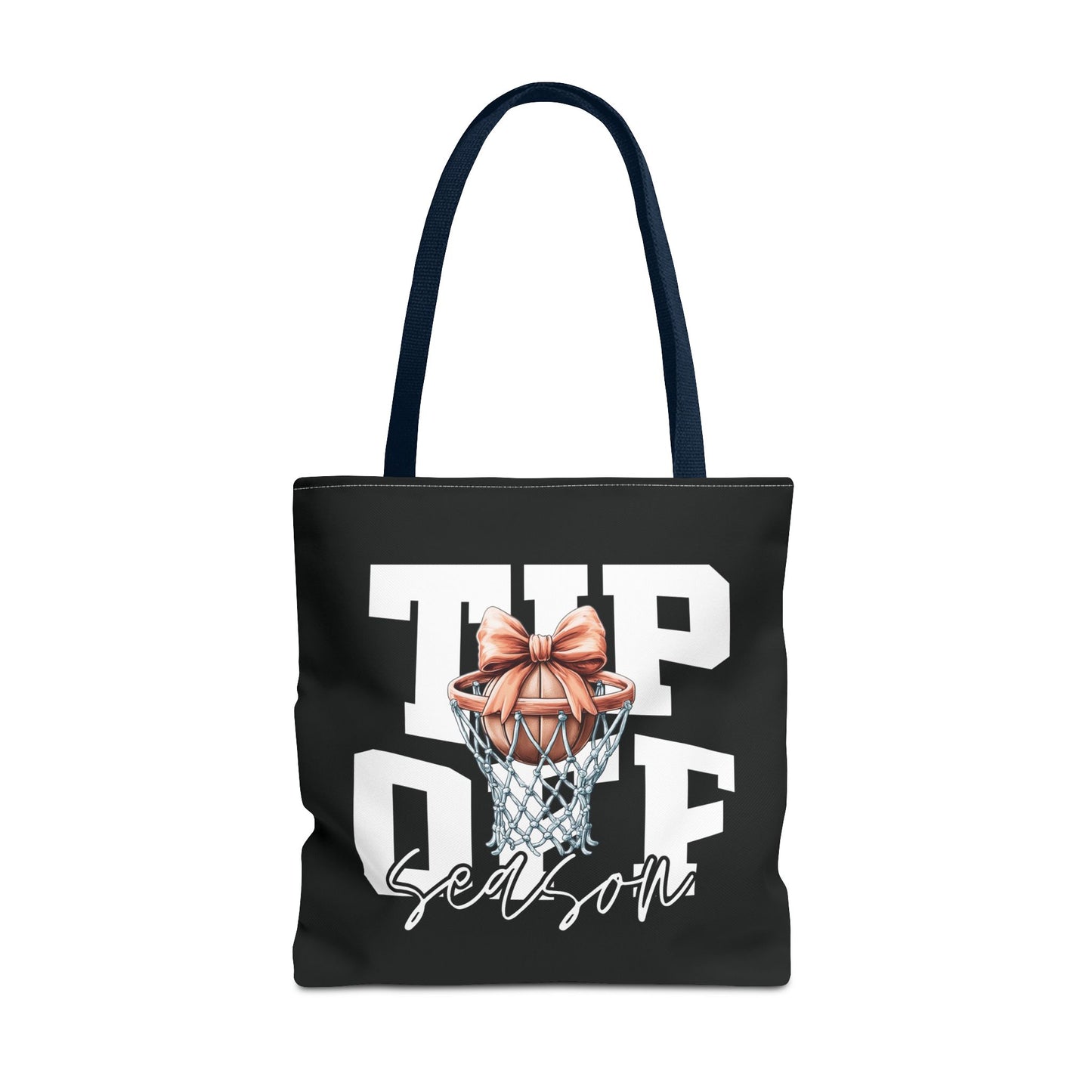Tip-Off Season Vintage Basketball Tote Bag – Retro Coquette Bow Style