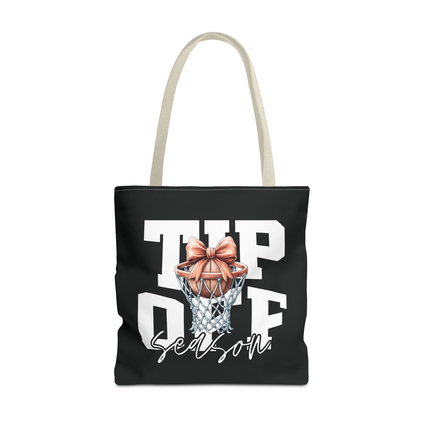 Tip-Off Season Vintage Basketball Tote Bag – Retro Coquette Bow Style