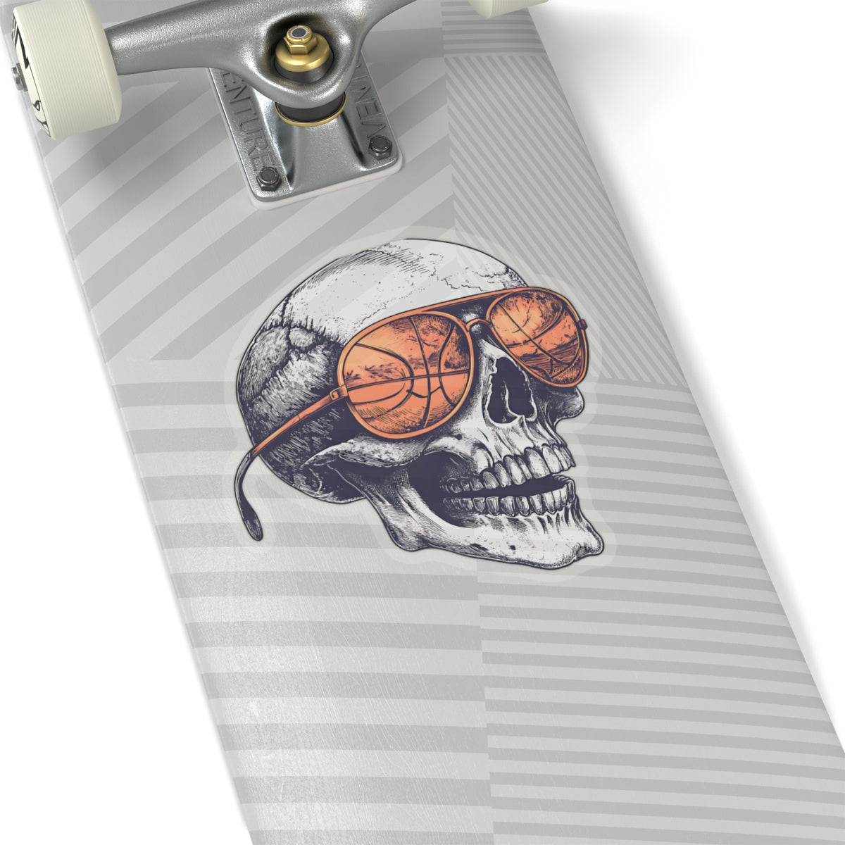 Cool Skull Basketball Kiss-Cut Stickers - Perfect for Sports Fans & Decor