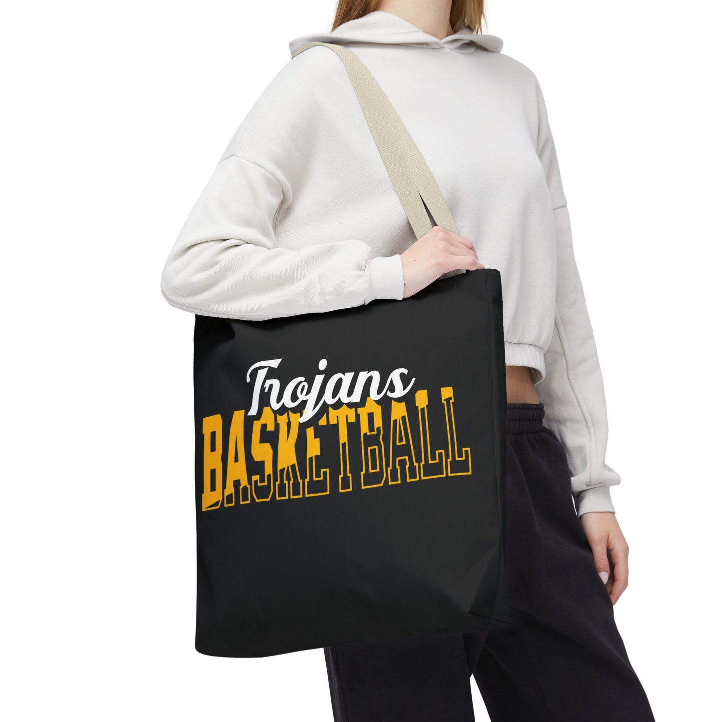 Custom Team Mascot Tote Bag – Personalized School Colors & Half-Solid, Half-Outline Text