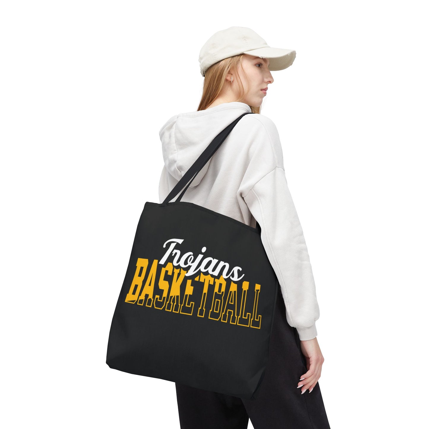 Custom Team Mascot Tote Bag – Personalized School Colors & Half-Solid, Half-Outline Text