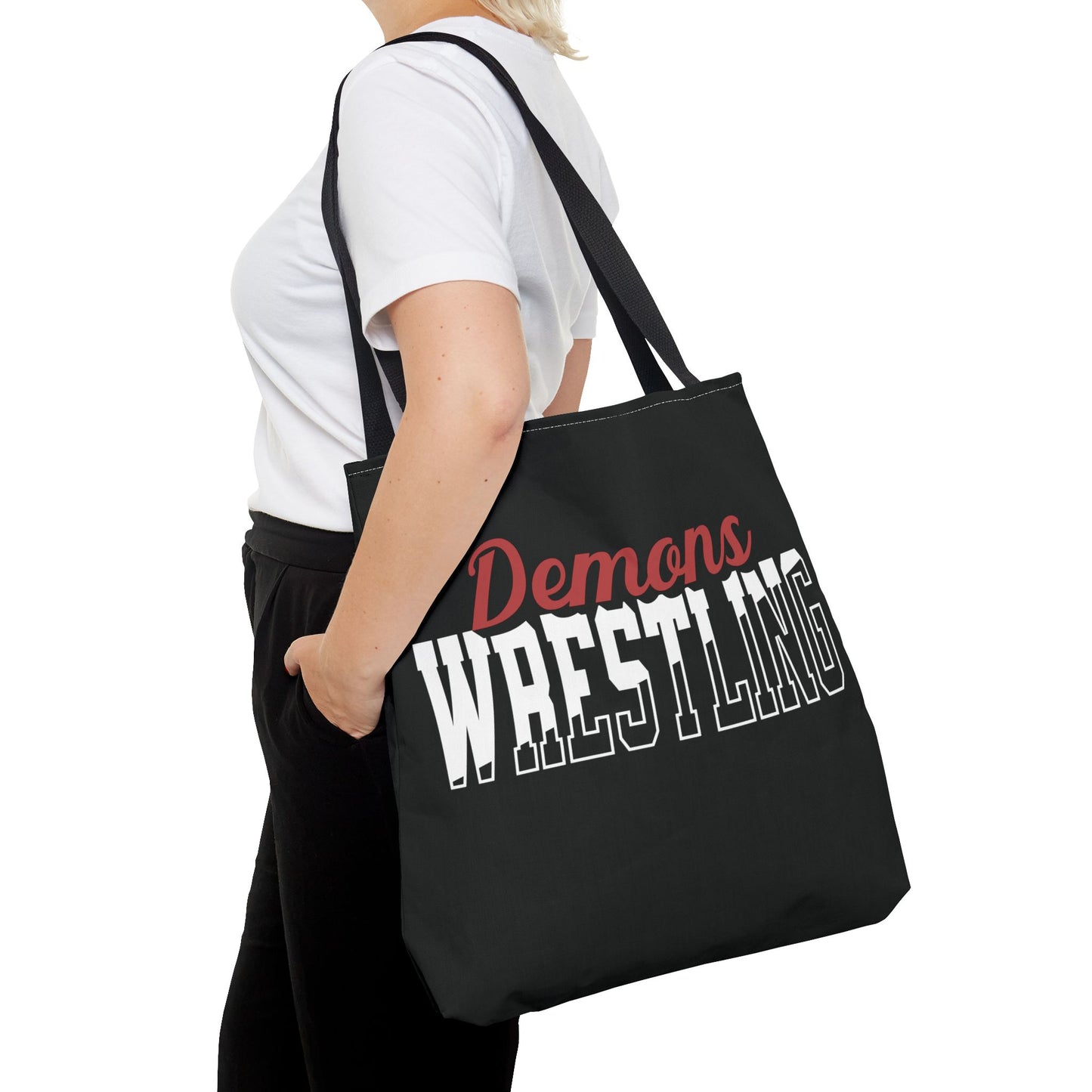 Personalized Wrestling Team Mascot Tote Bag – Custom School Colors & Bold Collegiate Design