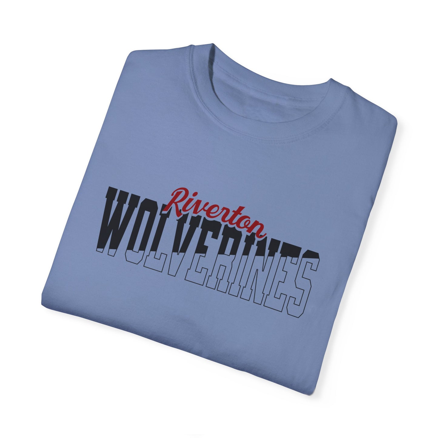 Custom Team Mascot T-Shirt - Personalized School Colors & Bold Collegiate Text