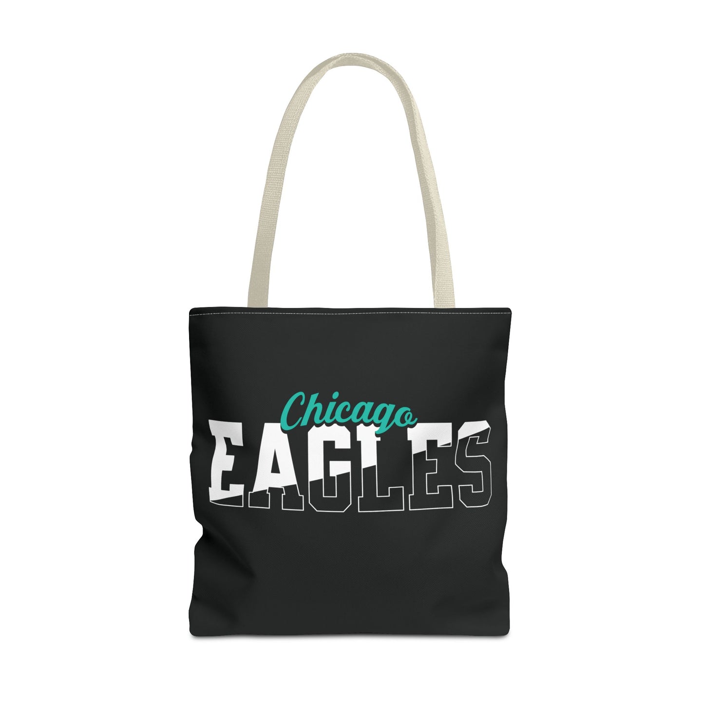 Custom Team Mascot Tote Bag – Personalized School Colors & Half-Solid, Half-Outline Text