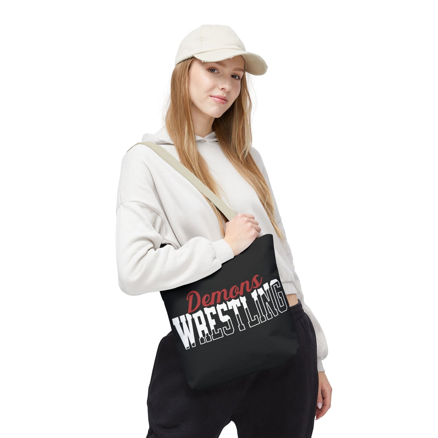 Personalized Wrestling Team Mascot Tote Bag – Custom School Colors & Bold Collegiate Design