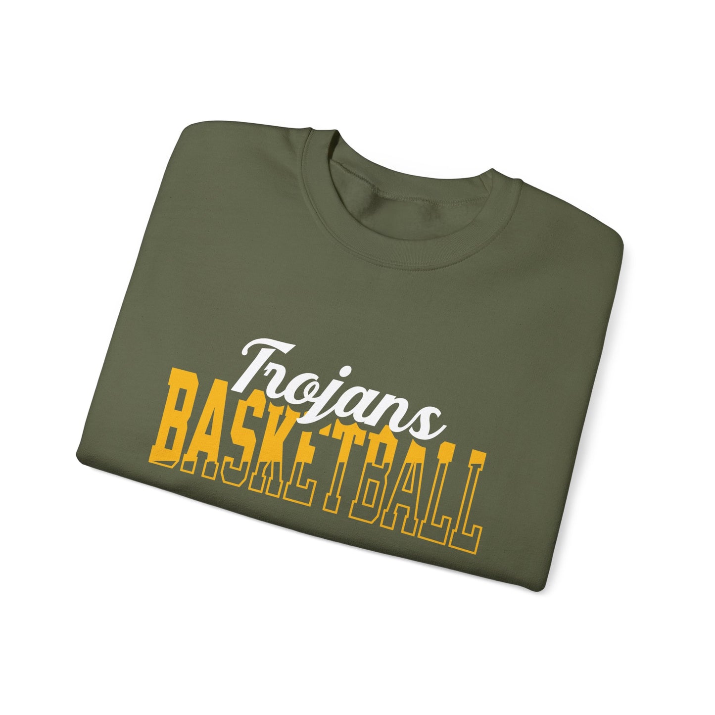 Custom Team Mascot Crewneck Sweatshirt – Personalized School Colors & Half-Solid, Half-Outline Text