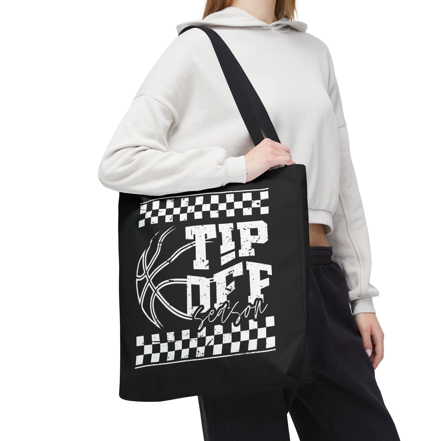 Tip-Off Season Retro Basketball Tote Bag – Vintage Style Game Day Carry-All