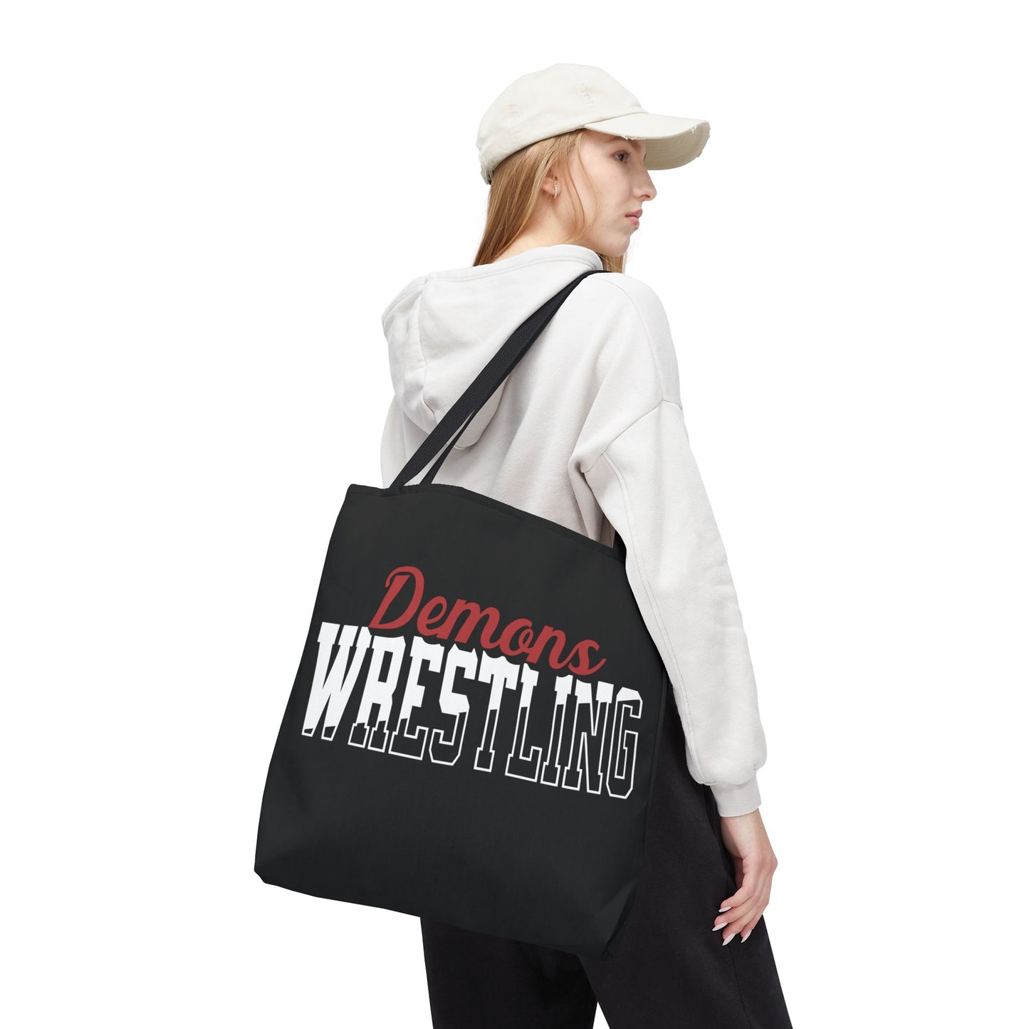 Personalized Wrestling Team Mascot Tote Bag – Custom School Colors & Bold Collegiate Design