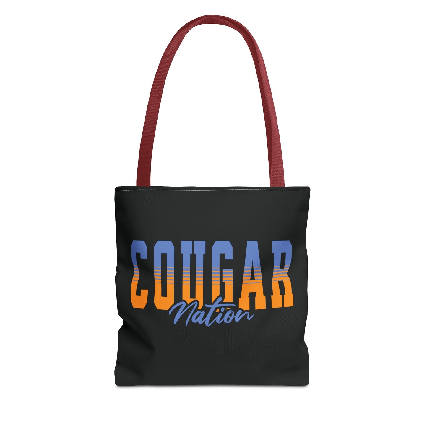Personalized Team Mascot Nation Tote Bag – Custom School Colors & Collegiate Stripes