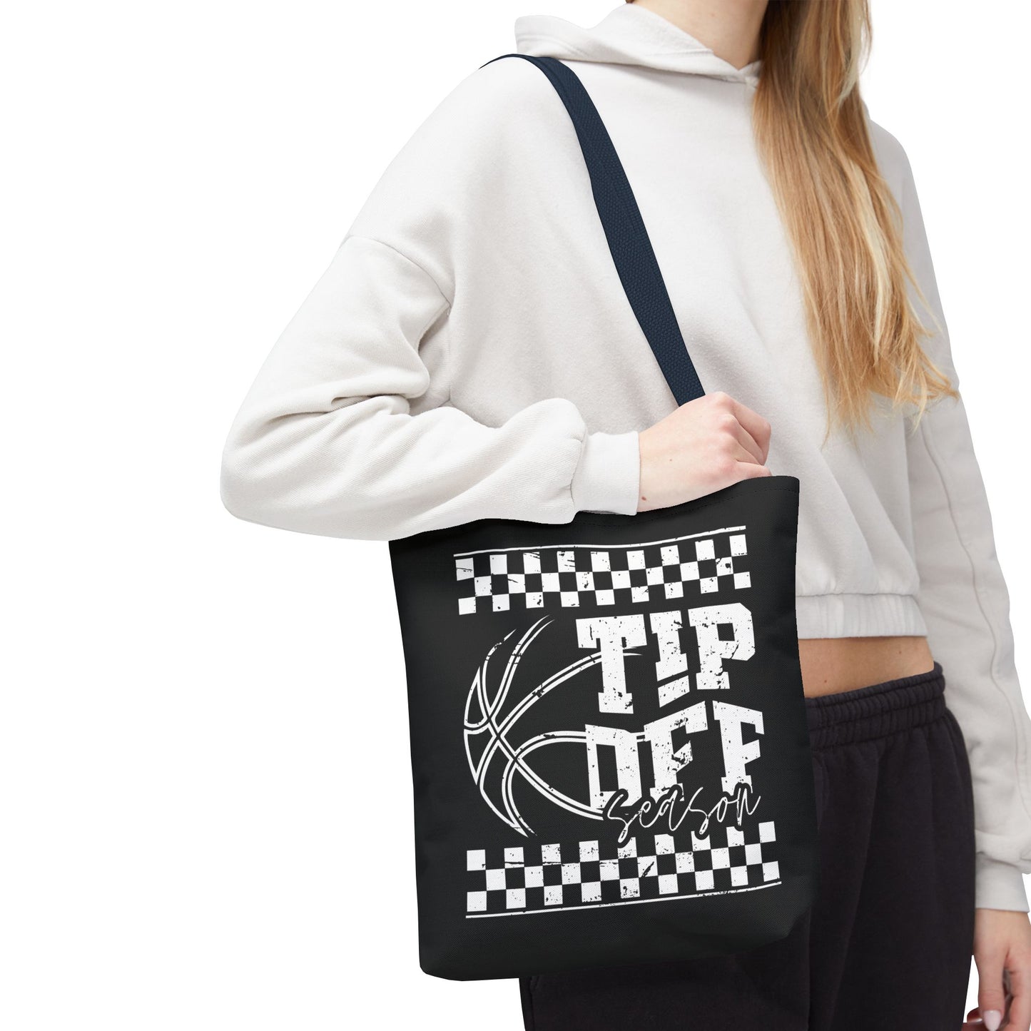 Tip-Off Season Retro Basketball Tote Bag – Vintage Style Game Day Carry-All