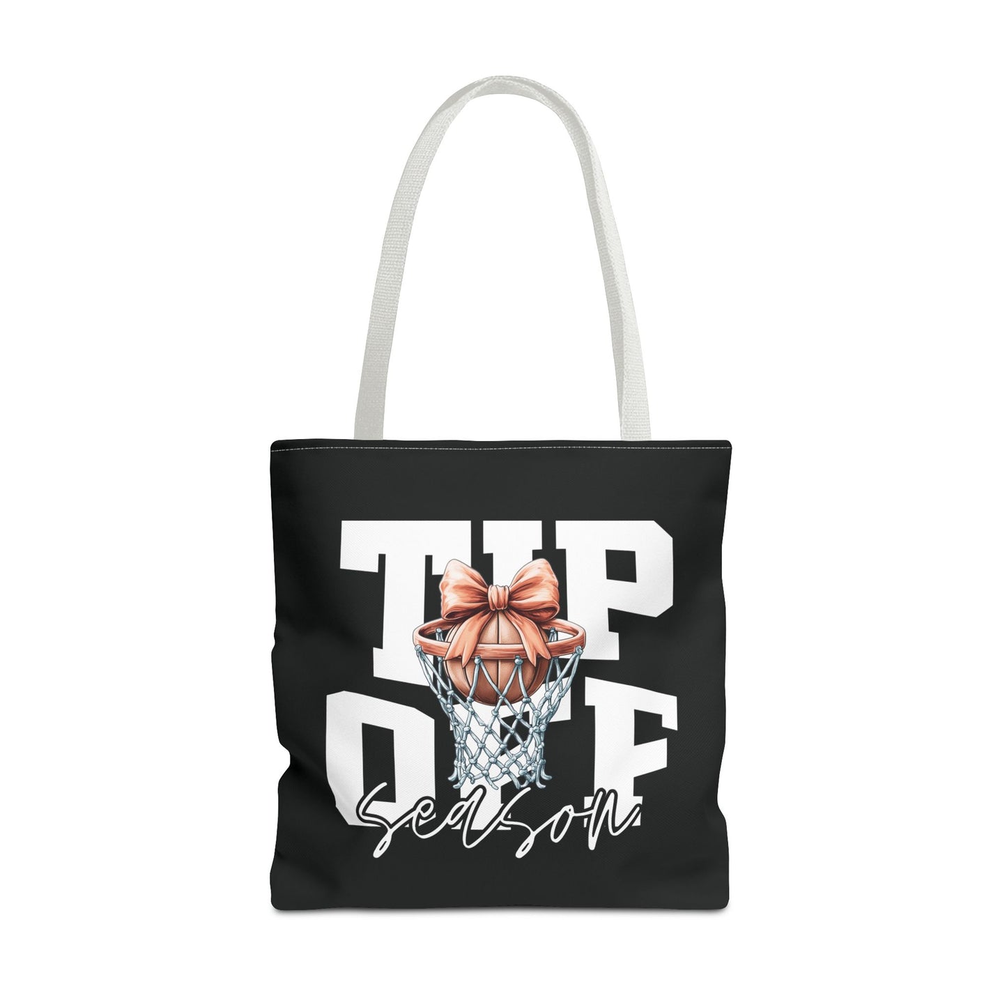 Tip-Off Season Vintage Basketball Tote Bag – Retro Coquette Bow Style