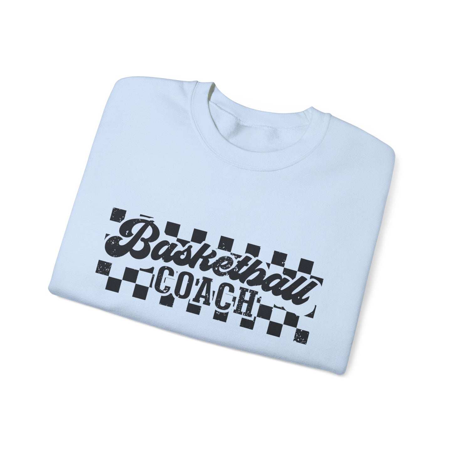 Personalized Retro Basketball Crewneck Sweatshirt – Vintage Checkered Design
