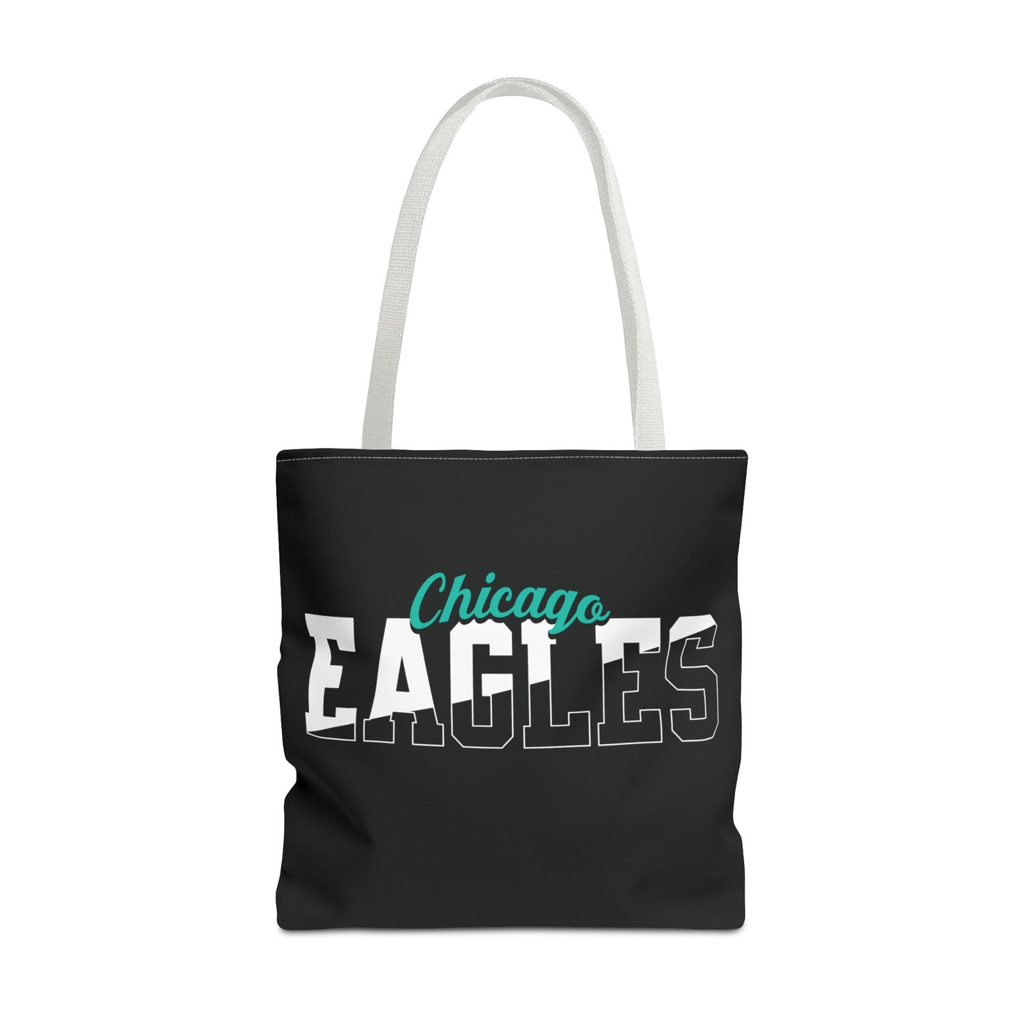 Custom Team Mascot Tote Bag – Personalized School Colors & Half-Solid, Half-Outline Text