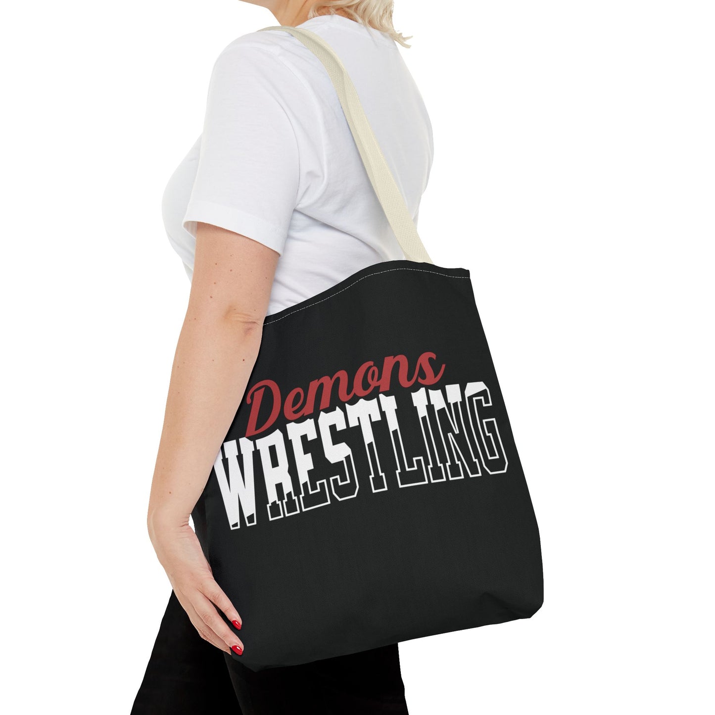 Personalized Wrestling Team Mascot Tote Bag – Custom School Colors & Bold Collegiate Design