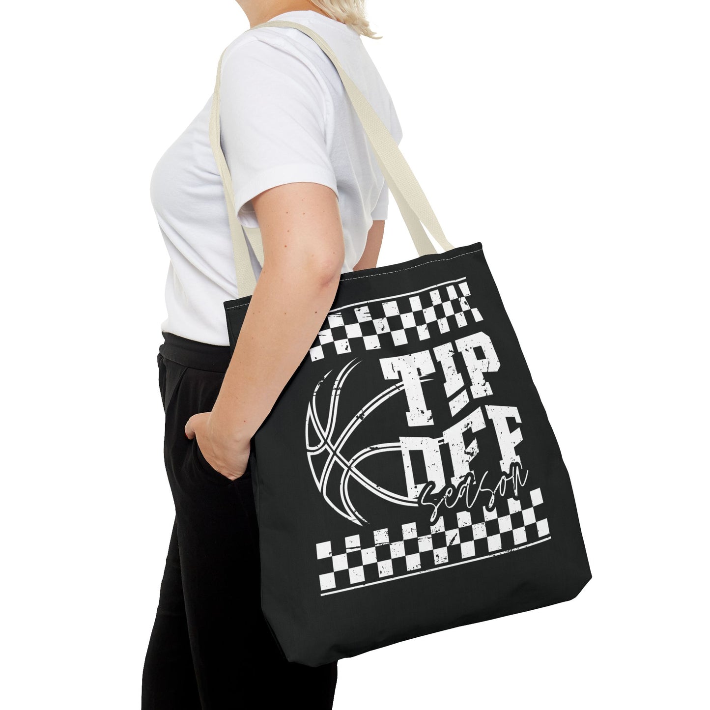 Tip-Off Season Retro Basketball Tote Bag – Vintage Style Game Day Carry-All