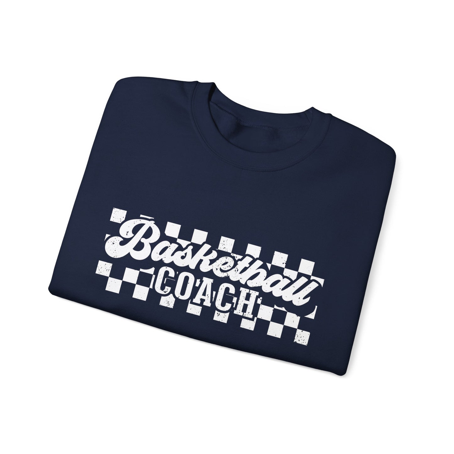 Personalized Retro Basketball Crewneck Sweatshirt – Vintage Checkered Design