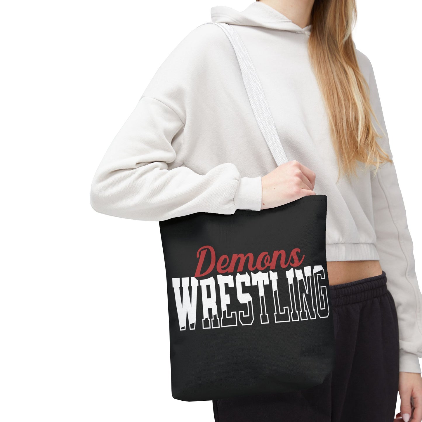 Personalized Wrestling Team Mascot Tote Bag – Custom School Colors & Bold Collegiate Design