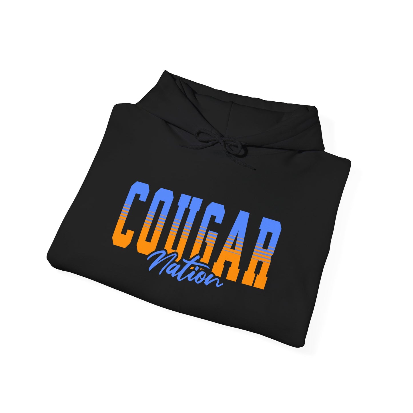 Personalized Team Mascot Nation Hoodie – Custom School Colors & Collegiate Stripes | Gildan Hoodie