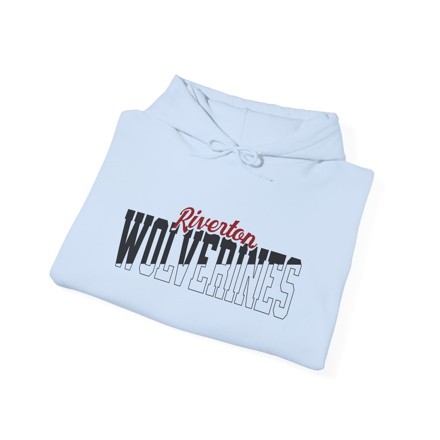 Custom Team Mascot Hoodie – Personalized School Colors & Half-Solid, Half-Outline Text