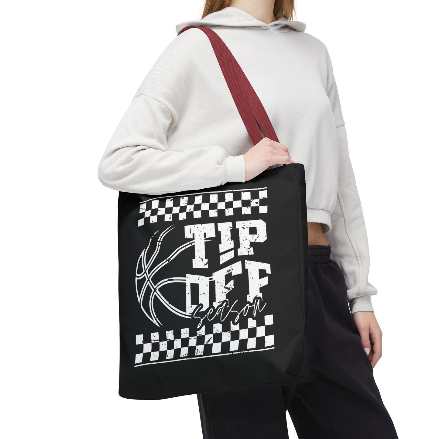 Tip-Off Season Retro Basketball Tote Bag – Vintage Style Game Day Carry-All