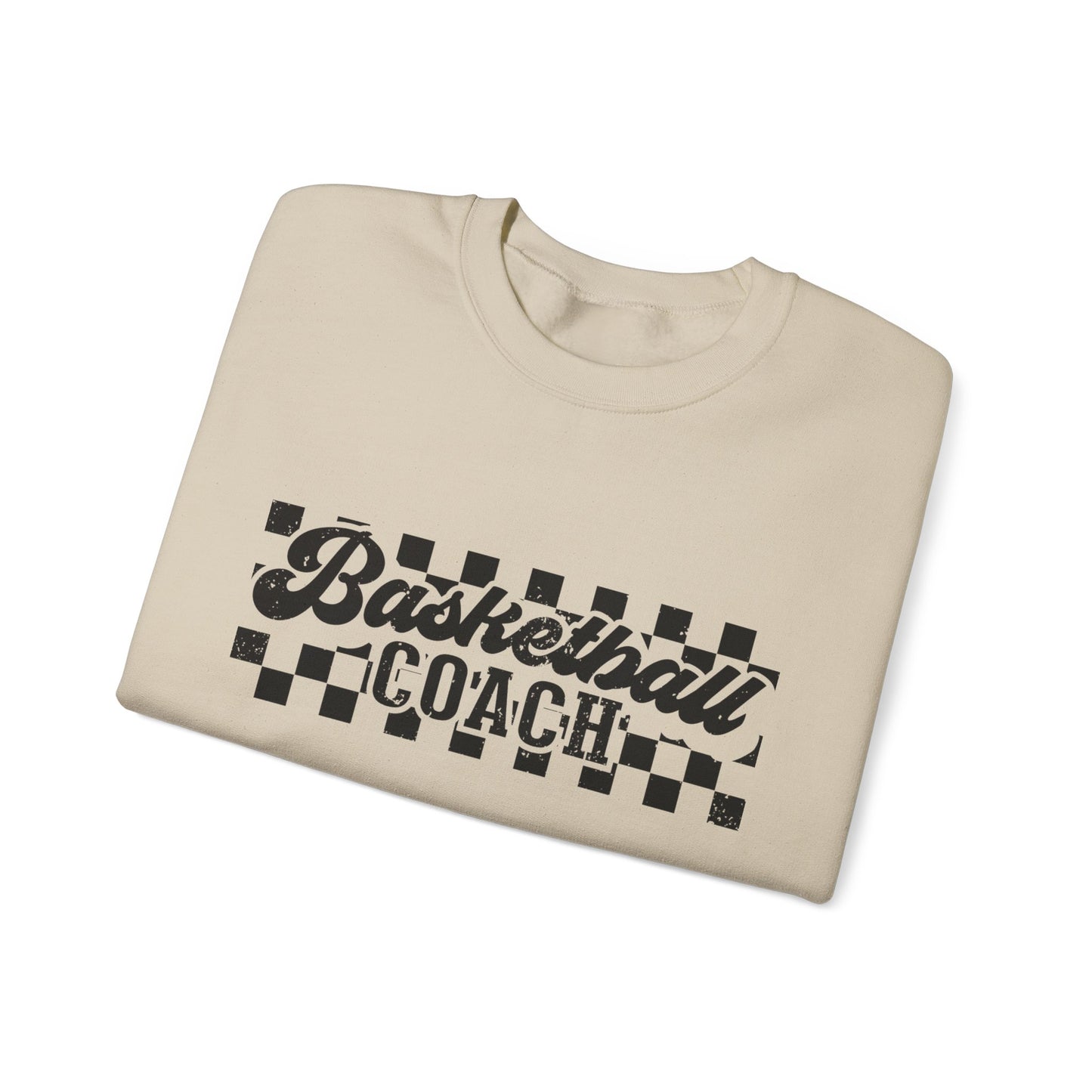 Personalized Retro Basketball Crewneck Sweatshirt – Vintage Checkered Design