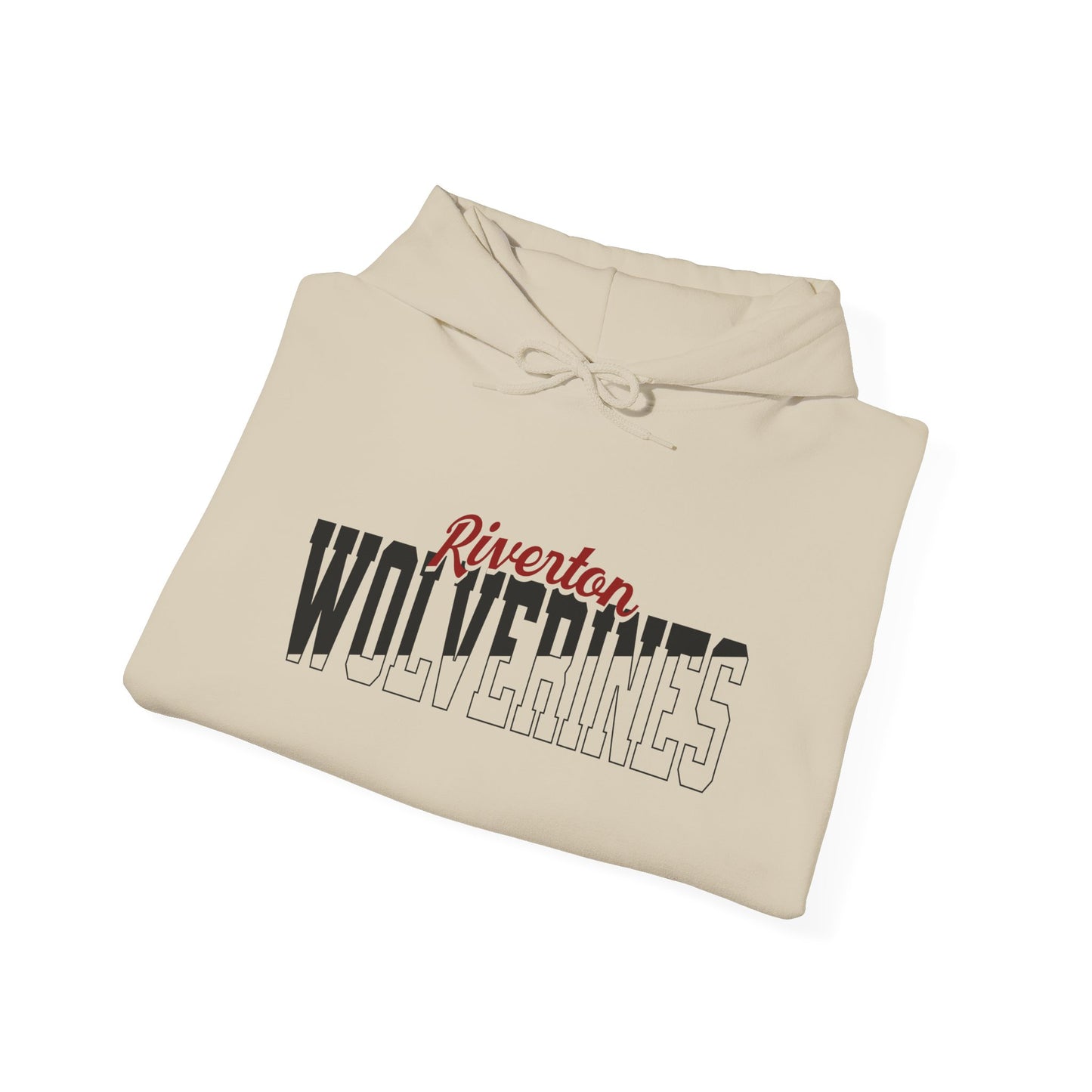 Custom Team Mascot Hoodie – Personalized School Colors & Half-Solid, Half-Outline Text