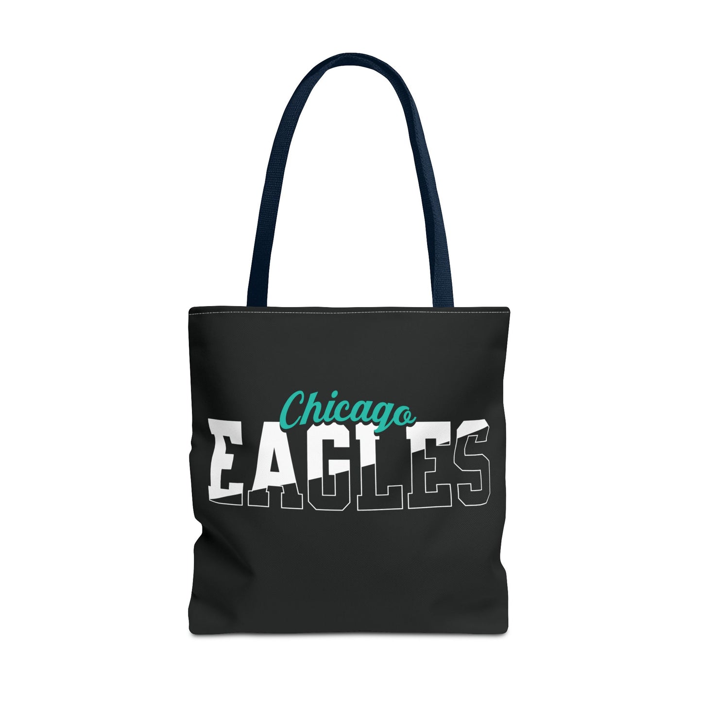 Custom Team Mascot Tote Bag – Personalized School Colors & Half-Solid, Half-Outline Text