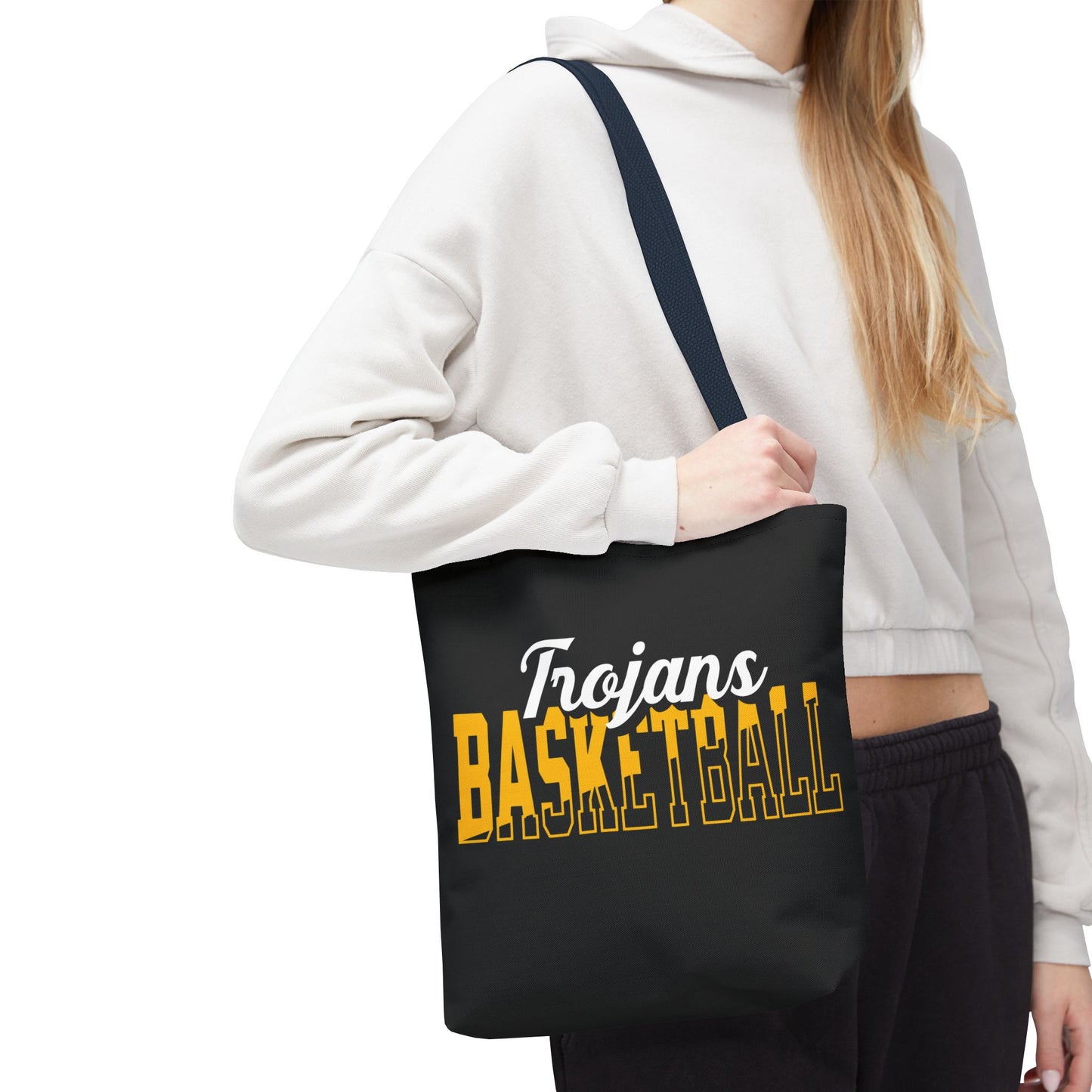 Custom Team Mascot Tote Bag – Personalized School Colors & Half-Solid, Half-Outline Text