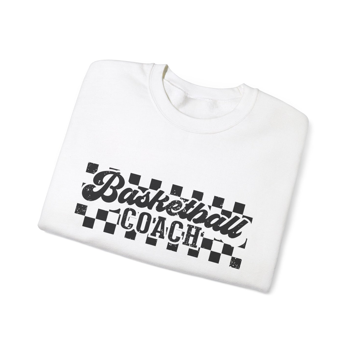 Personalized Retro Basketball Crewneck Sweatshirt – Vintage Checkered Design