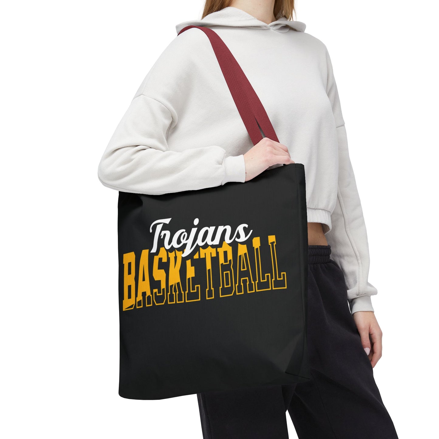 Custom Team Mascot Tote Bag – Personalized School Colors & Half-Solid, Half-Outline Text