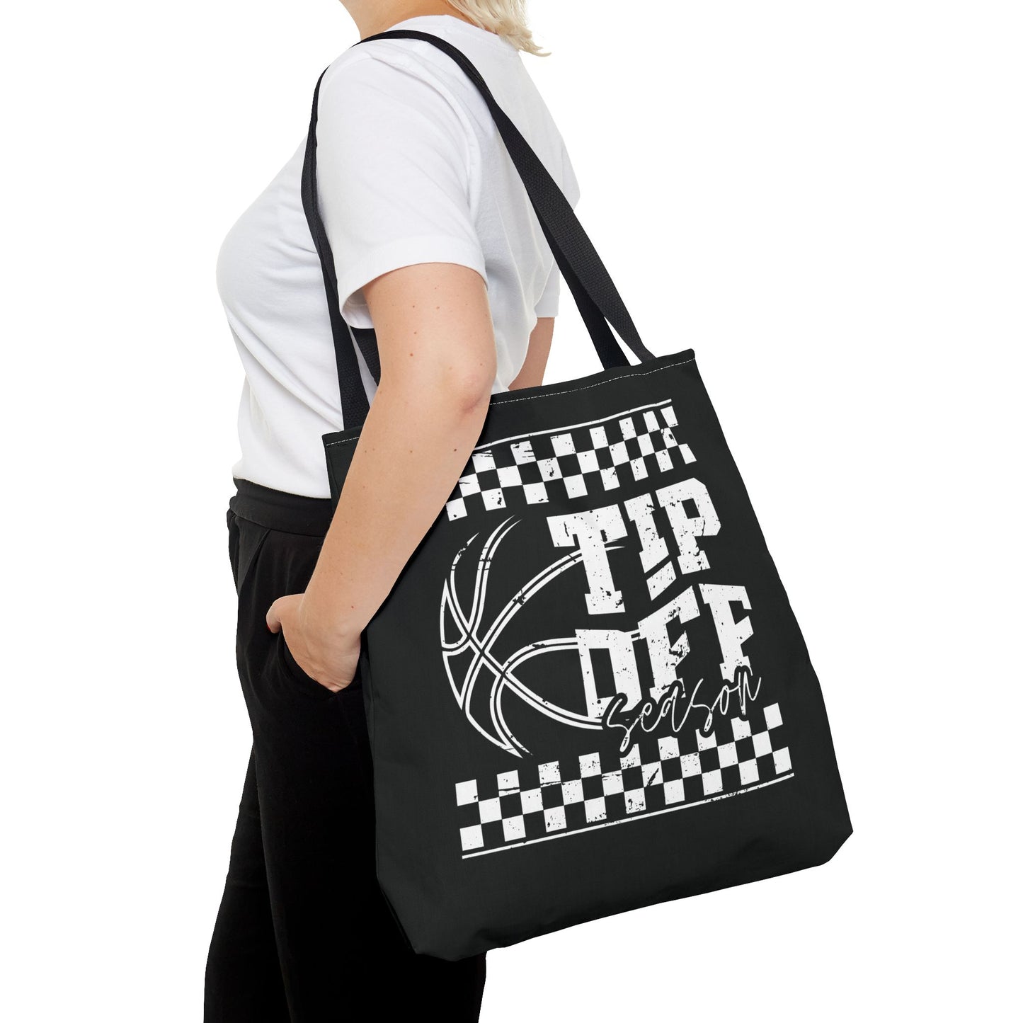 Tip-Off Season Retro Basketball Tote Bag – Vintage Style Game Day Carry-All